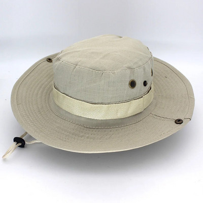 Bucket Hat Safari Boonie šešir Muški Panama Pamuk za ribolov na otvorenom Unisex Ženski ljetni Lovački Bob Zaštita od sunca Vojni Boonie šeširi