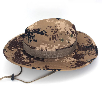 Bucket Hat Safari Boonie šešir Muški Panama Pamuk za ribolov na otvorenom Unisex Ženski ljetni Lovački Bob Zaštita od sunca Vojni Boonie šeširi