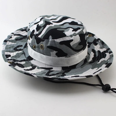Bucket Hat Safari Boonie šešir Muški Panama Pamuk za ribolov na otvorenom Unisex Ženski ljetni Lovački Bob Zaštita od sunca Vojni Boonie šeširi