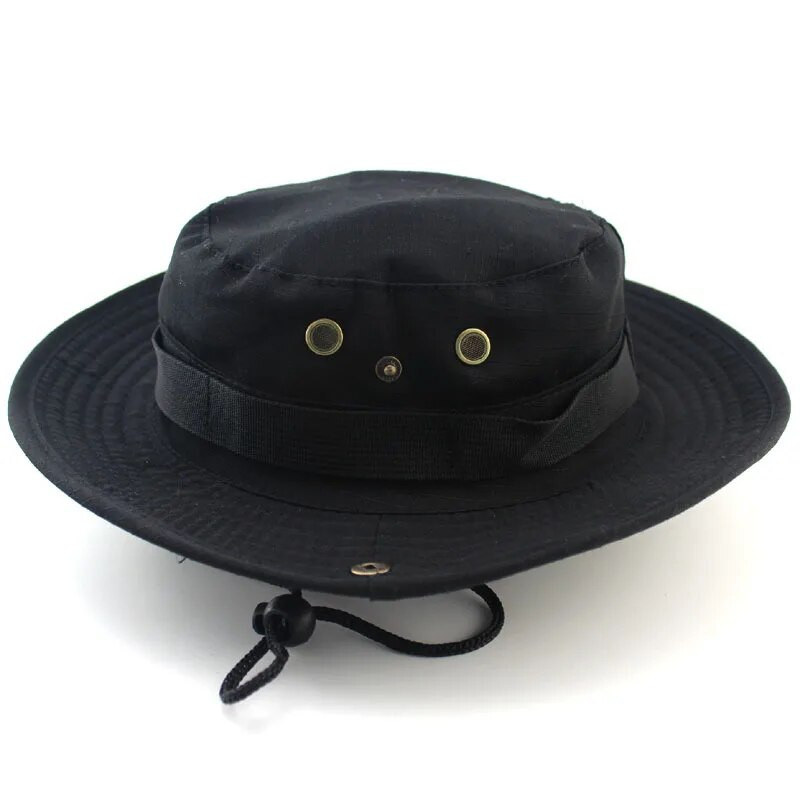 Bucket Hat Safari Boonie Hat Vyriška Panama Žvejyba medvilnė lauko unisex Moterų vasaros medžioklė Bob apsauga nuo saulės Armijos Boonie kepurės