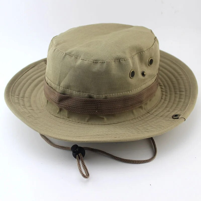 Bucket Hat Safari Boonie Hat Vyriška Panama Žvejyba medvilnė lauko unisex Moterų vasaros medžioklė Bob apsauga nuo saulės Armijos Boonie kepurės