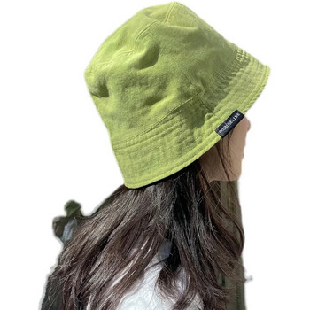 Лятна шапка Женска рибарска шапка 2023 г. Нова двустранна шапка с кофа Дамска семпла модна слънцезащитна шапка Шапка с малък леген с лице