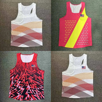 Brand Run Athletics Tank Top Runnning Speed Singlet Fitness ing Férfi Ruházat Ujjatlan Mellény Sportoló Atléta Singlet