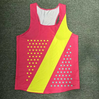 Prekės ženklo „Run Athletics“ sportiniai bėgimo marškinėliai „Speed Singlet“ kūno rengybos marškinėliai, vyriški drabužiai, vaikinų berankovės liemenės.