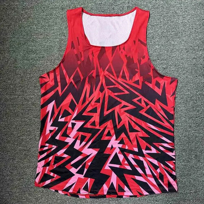 Prekės ženklo „Run Athletics“ sportiniai bėgimo marškinėliai „Speed Singlet“ kūno rengybos marškinėliai, vyriški drabužiai, vaikinų berankovės liemenės.