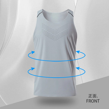 Αθλητικό ανδρικό πουκάμισο για τρέξιμο Quick Dry Αμάνικο ανδρικό μπλουζάκι γυμναστικής Μπλούζες γυμναστικής που αναπνέουν πουκάμισα προπόνηση Bodybuilding γιλέκα