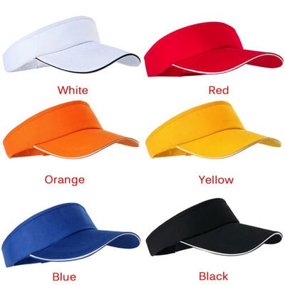 Empty Top Visor Cap Women Sunscreen Hats Man Cotton Snapback Cap Adjustable For Running Tennis Golf Unisex