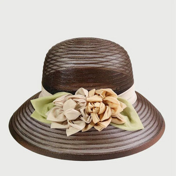 2023 Υψηλής ποιότητας καπέλο λουλουδιών για γυναίκες Νέο καπέλο λεκάνης που αναπνέει, γυναικείο κομψό αντηλιακό καπέλο ψαρά, καλοκαιρινό αντηλιακό καπέλο