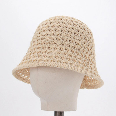 2023. NOVA Prozračna pletena kapa za žene Ljetni laneni ribarski šešir Temperamentan suncobran Kape za umivaonik Šešir za plažu