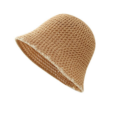 2023. NOVA Prozračna pletena kapa za žene Ljetni laneni ribarski šešir Temperamentan suncobran Kape za umivaonik Šešir za plažu
