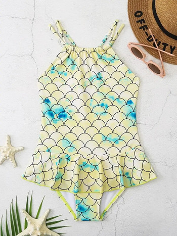 2023 Strappy Girls Swimsuit One Pieces Παιδικά μαγιό με ψηλό λαιμό Γυναικεία Παιδιά Bathers Μαγιό κολύμβησης Μαγιό παραλίας