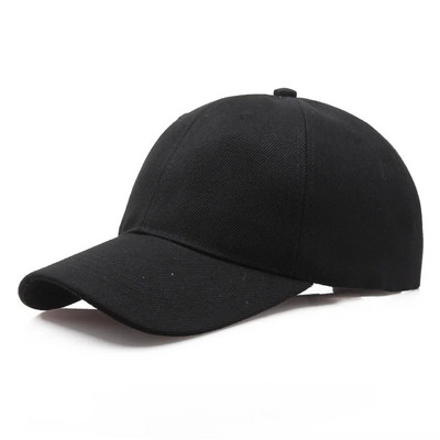 2022. Nova crna kapa Jednobojna bejzbol kapa Snapback Kape Šeširi s kasetama Uklopljeni ležerni hip hop tatin šeširi za muškarce Žene Uniseks