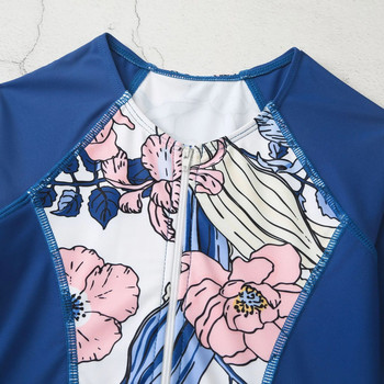 2023 Floral μαγιό για κορίτσια One Piece Παιδικά μαγιό Γυναικεία παιδικά μακρυμάνικα Bathers Μαγιό μπάνιου Μαγιό Ρούχα παραλίας