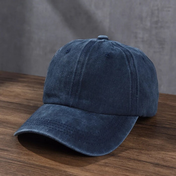 Памучна бейзболна шапка Изпрана кърпа Мъже Жени Snapback Шапка Винтидж хип-хоп вталени шапки Плътен цвят Dad Bone Casquette