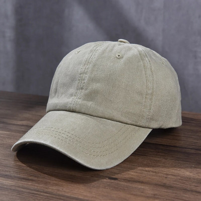 Medvilninė beisbolo kepuraitė, išskalbta audinys, vyriška, moteriška „snapback“ kepurė Vintažinė hiphopo kepuraitė, vienspalvė tėčio kaulo kasetė