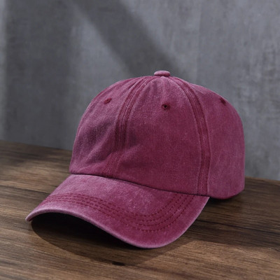 Medvilninė beisbolo kepuraitė, išskalbta audinys, vyriška, moteriška „snapback“ kepurė Vintažinė hiphopo kepuraitė, vienspalvė tėčio kaulo kasetė