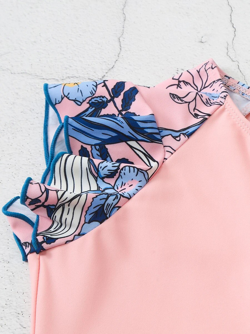 2023 m. „Ruffle Girls“ maudymosi kostiumėlis, vientisas vaikiškas maudymosi kostiumėlis Moterų, vaikų besimaudančiųjų maudymosi maudymosi kostiumas paplūdimio drabužiai