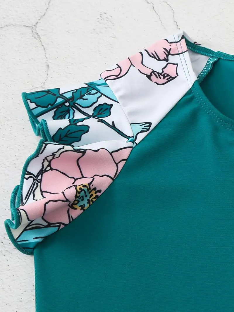 2023 m. „Ruffle Girls“ maudymosi kostiumėlis, vientisas vaikiškas maudymosi kostiumėlis Moterų, vaikų besimaudančiųjų maudymosi maudymosi kostiumas paplūdimio drabužiai