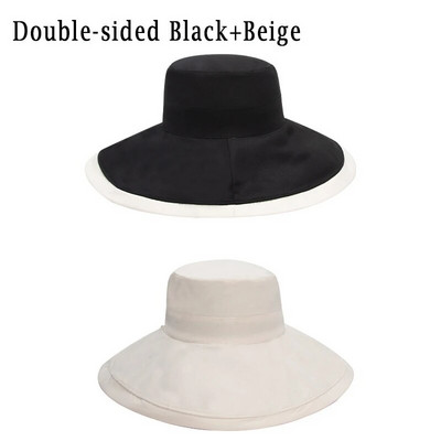 k221 šešir šešir šešir ženski ljetni šešir za sunčanje dvostrani ribarski šešir šešir divlja anti-ultraljubičasta s velikim obodom ženski šešir panama