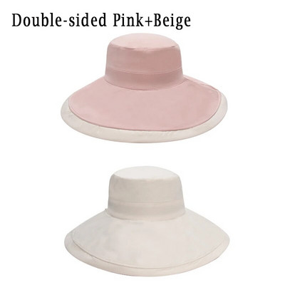 k221 šešir šešir šešir ženski ljetni šešir za sunčanje dvostrani ribarski šešir šešir divlja anti-ultraljubičasta s velikim obodom ženski šešir panama