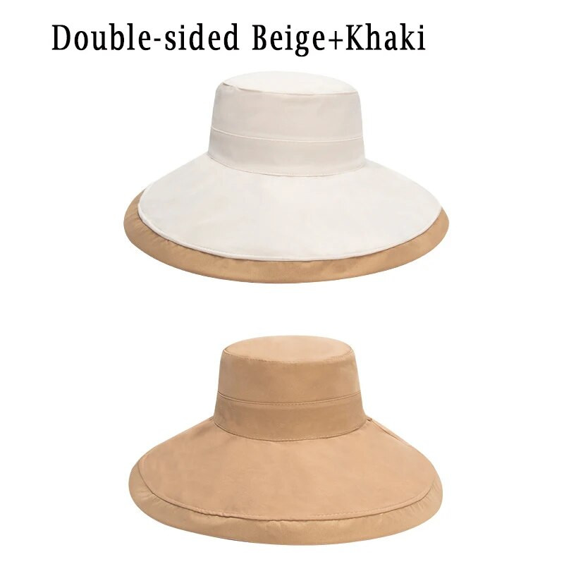 k221 šešir šešir šešir ženski ljetni šešir za sunčanje dvostrani ribarski šešir šešir divlja anti-ultraljubičasta s velikim obodom ženski šešir panama