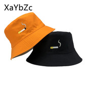 2022. Kapa s vezom za cigarete Muškarci Žene Hip Hop Ribolov Kapa za odrasle Panama Bob Summer Lovers Ravni pamuk NO CHILL