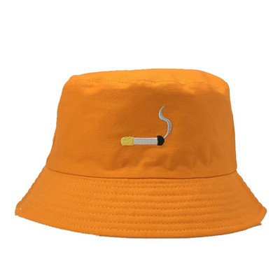 2022. Kapa s vezom za cigarete Muškarci Žene Hip Hop Ribolov Kapa za odrasle Panama Bob Summer Lovers Ravni pamuk NO CHILL