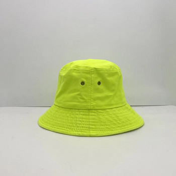 Φθορίζον πράσινο καπέλο κουβά Four Seasons Candy Color Προσωποποιημένο Street Dance στυλ μόδας Γυναικείο και ανδρικό καπέλο ψαρά