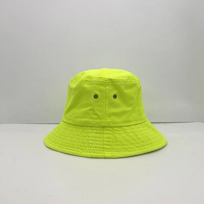 Fluorescentno zeleni šešir Four Seasons u boji slatkiša Personalizirani modni stil za ulični ples Ženski i muški ribarski šešir