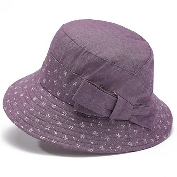 Panama Γυναικείος κουβάς Fisherman\'s Basin Hat Sunshade Sunscreen Summer Hat Fashion Outdoor Bow CapH54