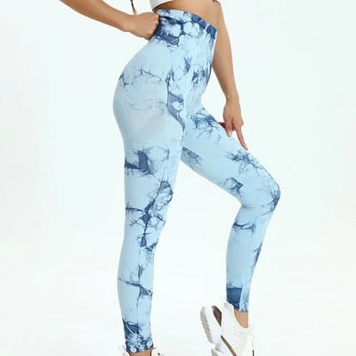 Tie Dye joga tajice Ženske bešavne push up tajice s visokim strukom Brzo sušeće odjeća za trčanje u teretani Hlače za podizanje stražnjice Tajice za vježbanje