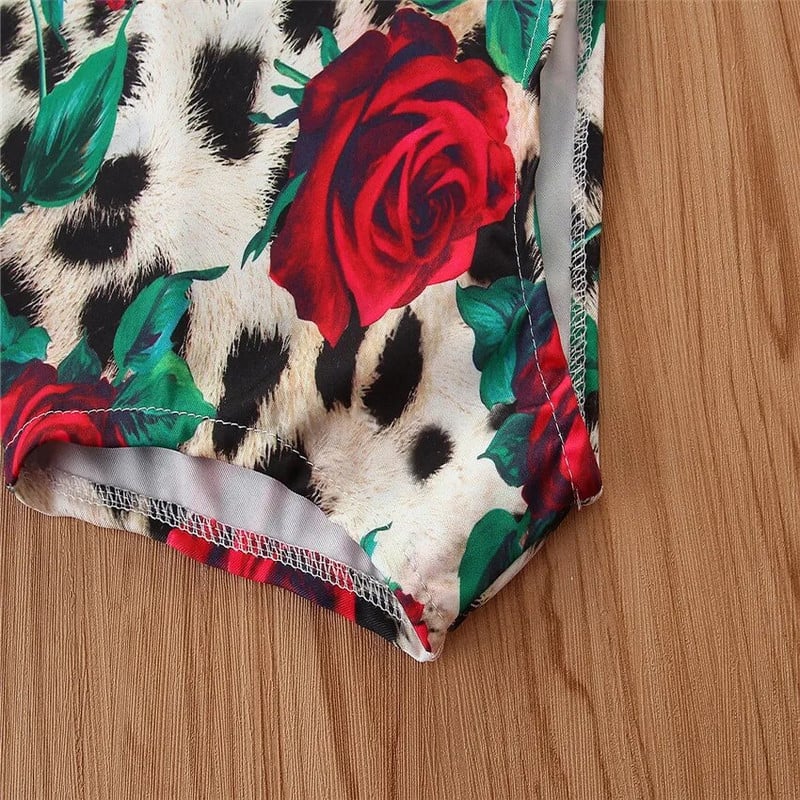 Didmeninė prekyba vasaros nauji maudymosi kostiumėliai vaikiški drabužiai maudymosi kostiumėlių gamykla marginti leopardo raštais kombinezonas vaikiškas petnešėlės maudymosi kostiumėlis