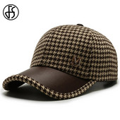 Marka FS Britanske karirane bejzbol kape za muškarce Luksuzne ženske dizajnerske kape Proljetno smeđa šešir s trakom Casquette Homme