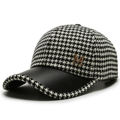 Marka FS Britanske karirane bejzbol kape za muškarce Luksuzne ženske dizajnerske kape Proljetno smeđa šešir s trakom Casquette Homme