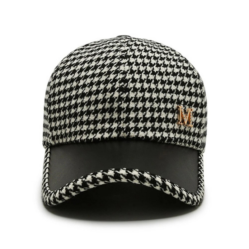 Marka FS Britanske karirane bejzbol kape za muškarce Luksuzne ženske dizajnerske kape Proljetno smeđa šešir s trakom Casquette Homme