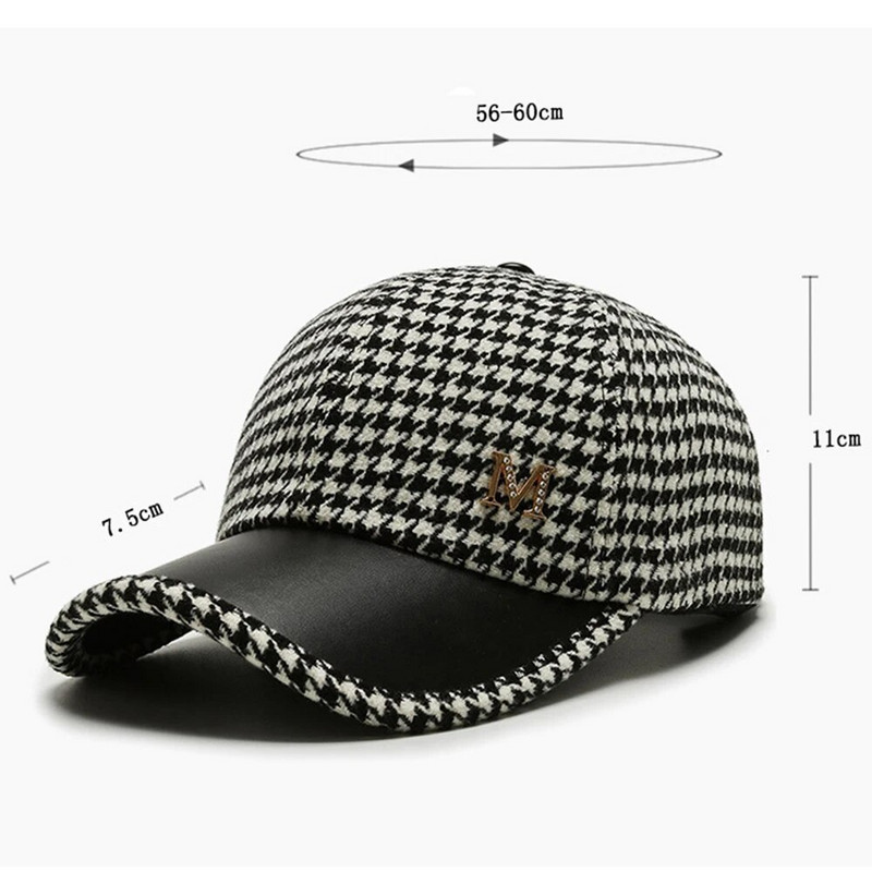 Marka FS Britanske karirane bejzbol kape za muškarce Luksuzne ženske dizajnerske kape Proljetno smeđa šešir s trakom Casquette Homme