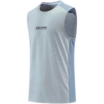 Ανδρικό γιλέκο για τρέξιμο Νέο αμάνικο πουκάμισο γυμναστικής για το καλοκαίρι