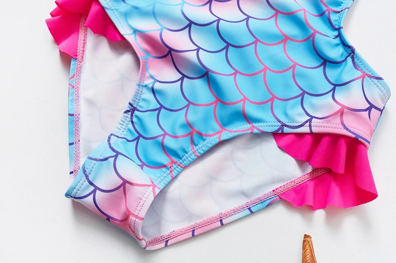 3–10 metų mergaičių maudymosi kostiumėlis, 2023 m. undinė, vientisas maudymosi kostiumėlis, vaikiškas maudymosi kostiumėlis