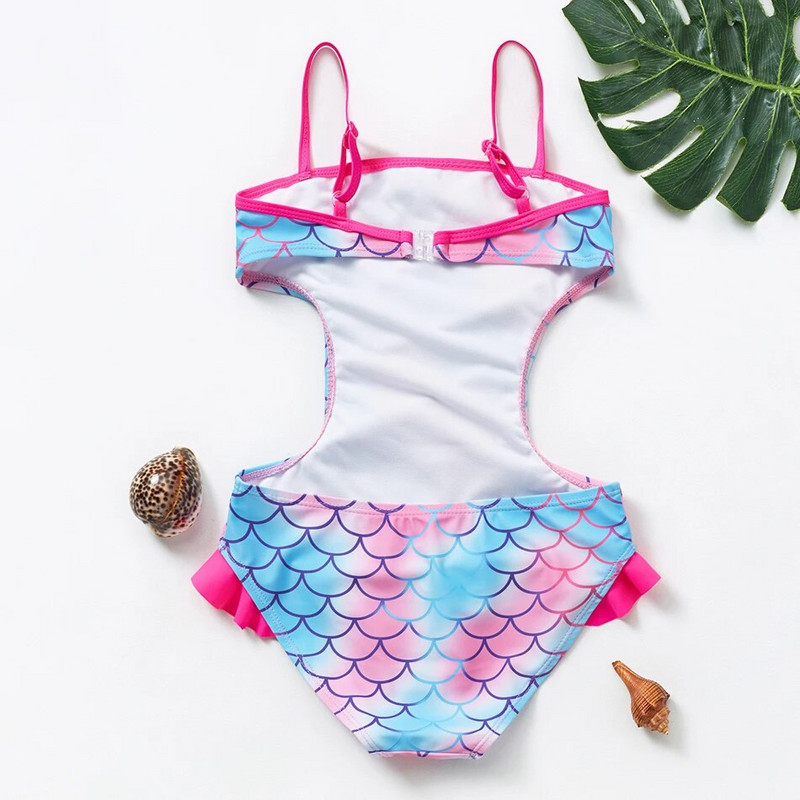 3–10 metų mergaičių maudymosi kostiumėlis, 2023 m. undinė, vientisas maudymosi kostiumėlis, vaikiškas maudymosi kostiumėlis