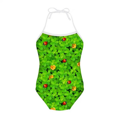 VEQKING Baba úszógumi ruházathoz Ladybird nyomott strandpánt Egyrészes baba fürdőruha Ujjatlan Sling Baba Bikini