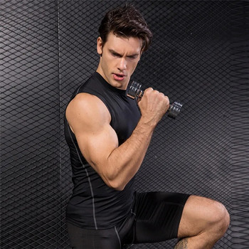 Καλοκαιρινή συμπίεση Gym Tank Top Ανδρικό βαμβακερό Bodybuilding Fitness Αμάνικο μπλουζάκι γυμναστικής Ανδρικά αθλητικά ρούχα Μυϊκά γιλέκα