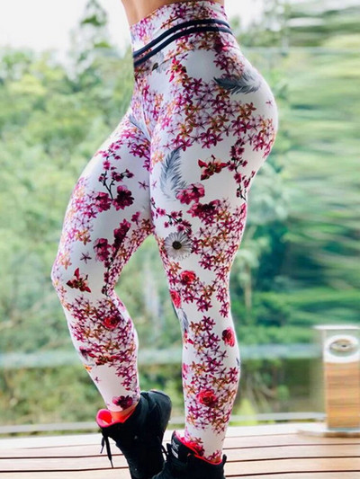 Naiste treeningsukkpüksid Joogapüksid Jõusaal Sörkimine Armastus Digitrükitud säärised Komplektid Push Up Fitness Retuusid Riietus Spordirõivad