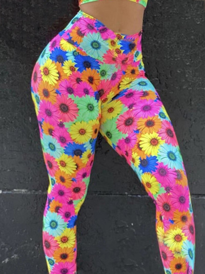 Naiste treeningsukkpüksid Joogapüksid Jõusaal Sörkimine Armastus Digitrükitud säärised Komplektid Push Up Fitness Retuusid Riietus Spordirõivad