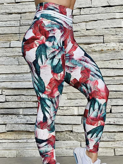 Naiste treeningsukkpüksid Joogapüksid Jõusaal Sörkimine Armastus Digitrükitud säärised Komplektid Push Up Fitness Retuusid Riietus Spordirõivad