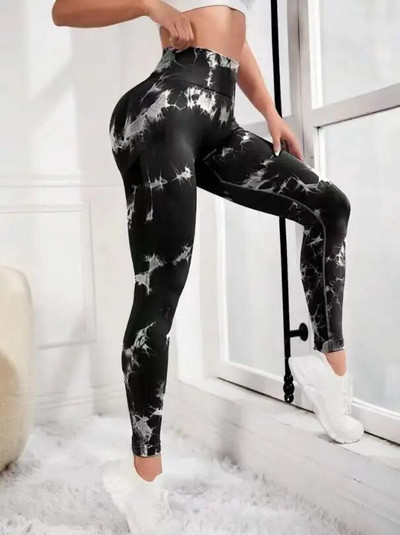 Tie Dye Hlače za jogu Sportske tajice Ženske bešavne Push Up ženske tajice visokog struka Tajice za fitness trening Odjeća za teretanu Novo 2023.