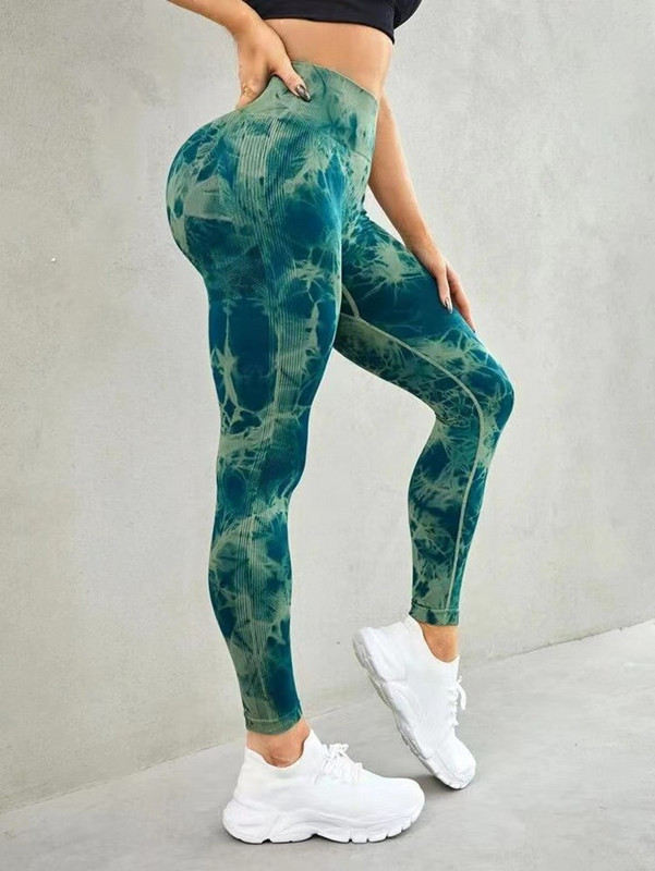 Tie Dye Hlače za jogu Sportske tajice Ženske bešavne Push Up ženske tajice visokog struka Tajice za fitness trening Odjeća za teretanu Novo 2023.