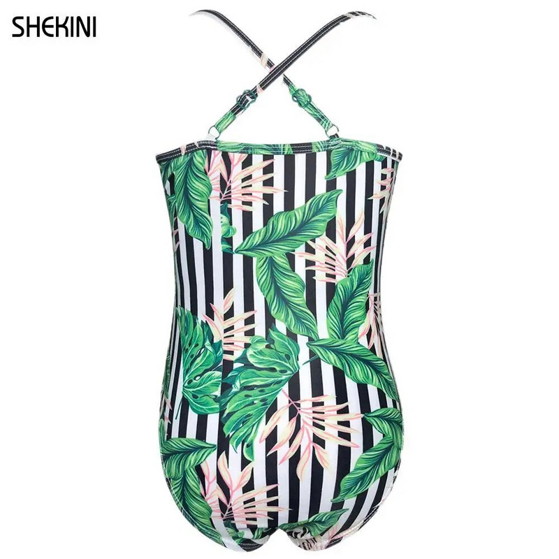 SHEKINI Kupaći kostim za djevojčice V-izrez Jednodijelni kupaći kostim s naborima i ukrštenim naramenicama za djevojčice 6-14 godina Ljetna sportska odjeća za plažu Kupaći kostim