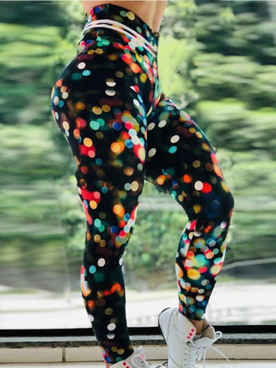 Sportske hlače za jogu s visokim strukom Ženske fitness seksi tajice Tajice za trčanje s digitalnim printom Sea Mew Odjeća za vježbanje u teretani