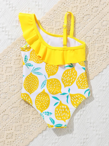 9M-3Years Girls Swimsuit New 2023 Infantil Cute Lemon Baby Swimsuit Pool Party One Piece Sand Swimwear Suit2068