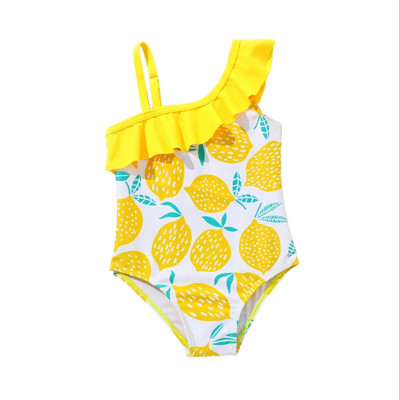 9M-3Years Girls Swimsuit New 2023 Infantil Cute Lemon Baby Swimsuit Pool Party One Piece Sand fürdőruha 2068